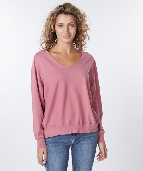 Sweater raglan V neck