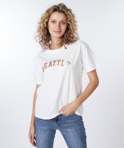 T-shirt sequins "Seattle"