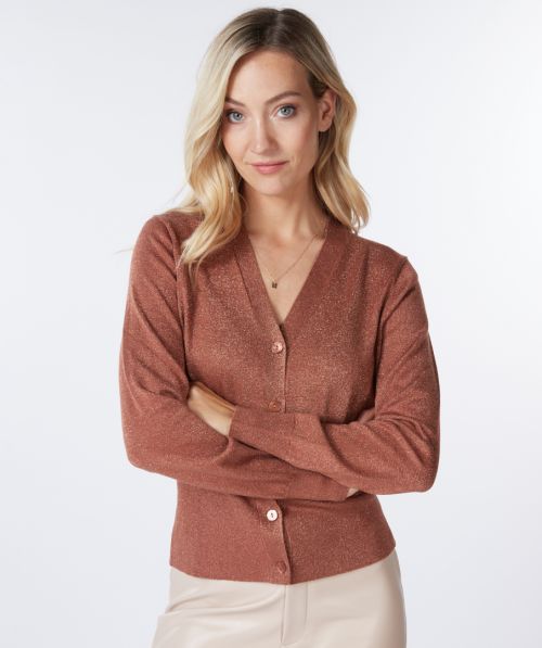 Cardigan lurex high HEM