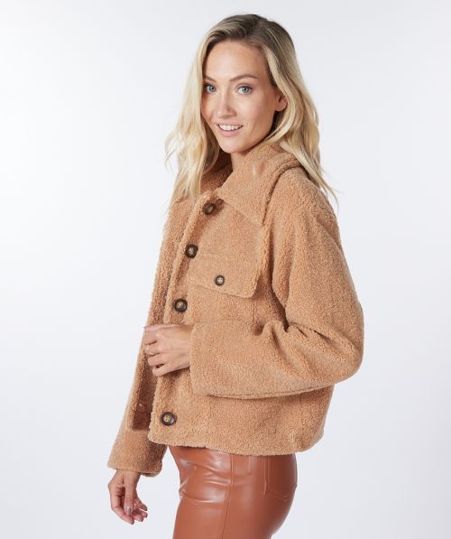 Coat short boucle