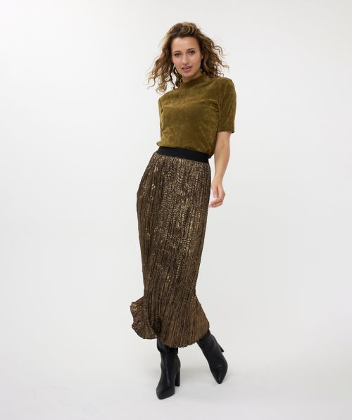 EsQualo Skirt crushed foil