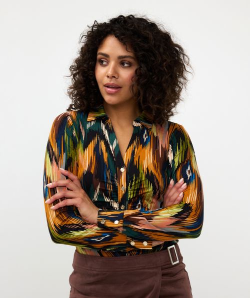 EsQualo Blouse gathering Universe Lightning SJ