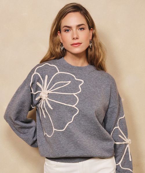 Sweater tape flower patch