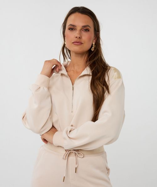 EsQualo Sweater Balloon hem modal
