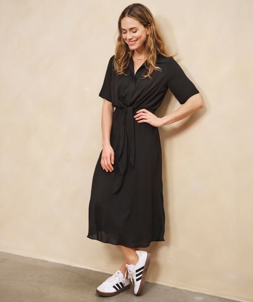 EsQualo Dress long knot s/slve