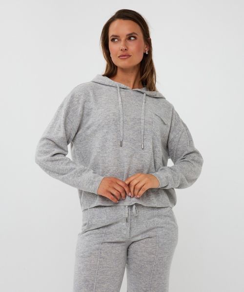 EsQualo Sweater hoodie chest pocket