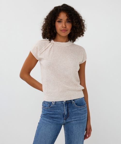 EsQualo Sweater s/slve twisted knit
