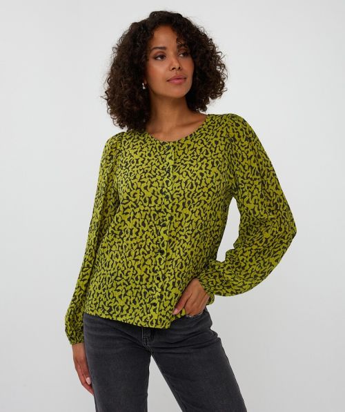 EsQualo Blouse rounded neck Little City