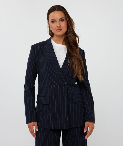EsQualo Blazer double breasted pinstripe