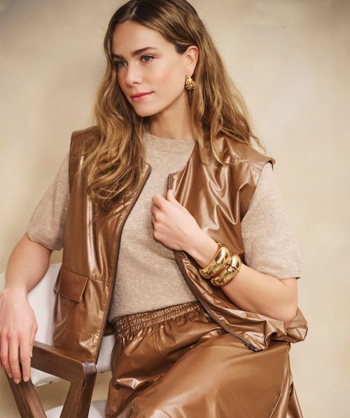 EsQualo Bodywarmer Metallic PU