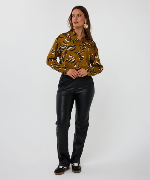 EsQualo Trousers jogger Vegan leather