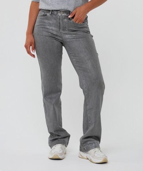 EsQualo Trousers straight metallic