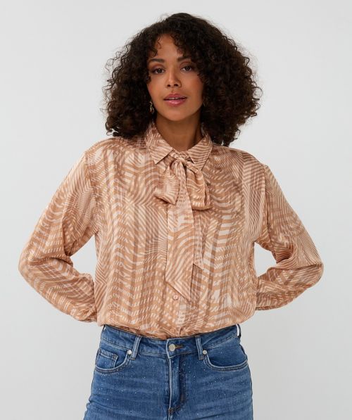 EsQualo Blouse bow Peaceful