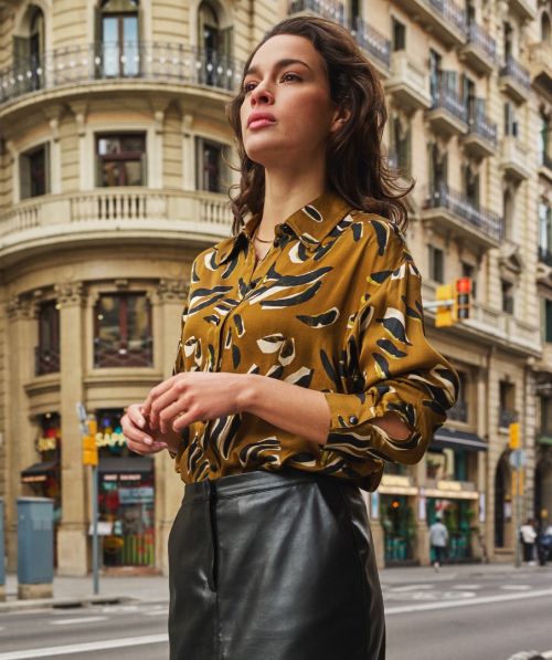 EsQualo Blouse oversized Harmony