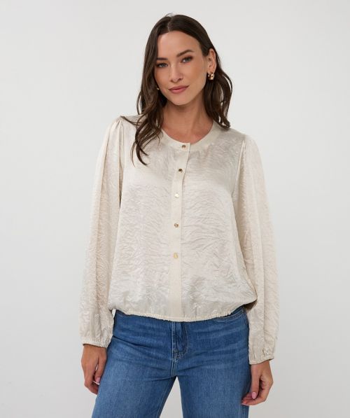 Esqualo Blouse balloon sleeve Acetate