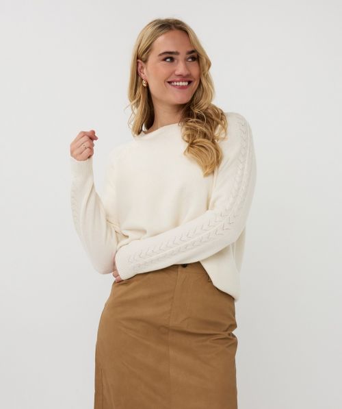 EsQualo Sweater raglan ajour