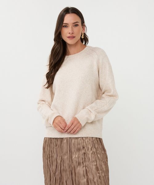 Sweater raglan ajour