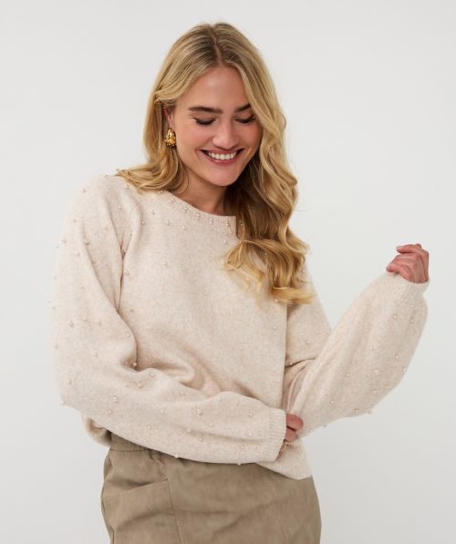 EsQualo Sweater raglan pearls
