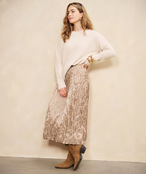 EsQualo Skirt plisse changeant
