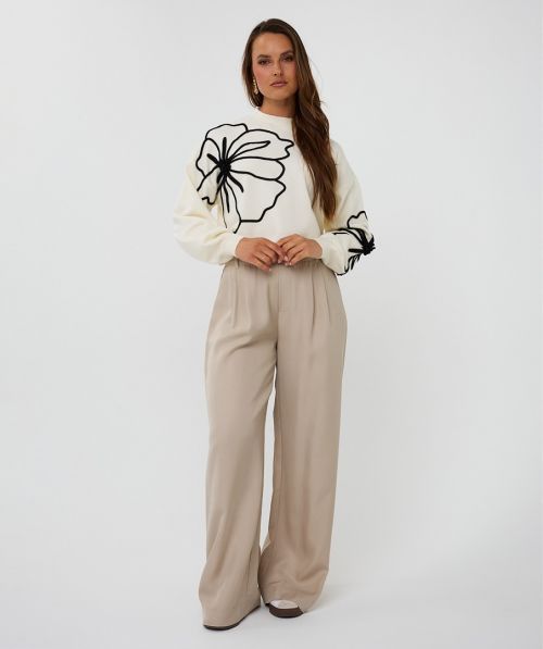 EsQualo Trousers wide pleats