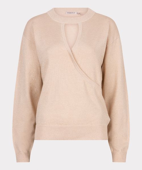 EsQualo Sweater l/slve wrapover lurex