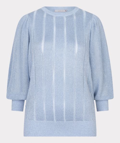 EsQualo Sweater short puffsleeves lurex