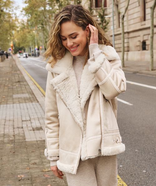 EsQualo Jacket suedine long