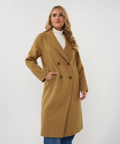 EsQualo Coat shawl collar wool