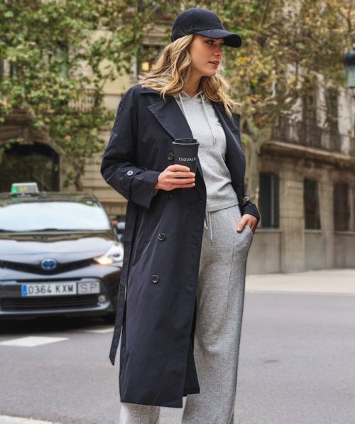 EsQualo Coat trench long