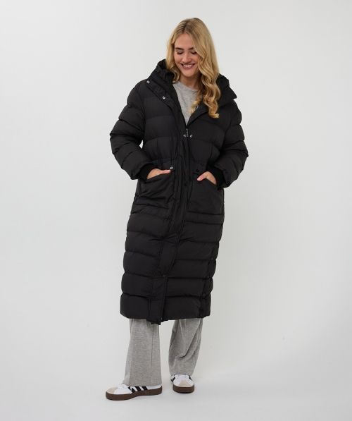 EsQualo Coat long hooded puffer