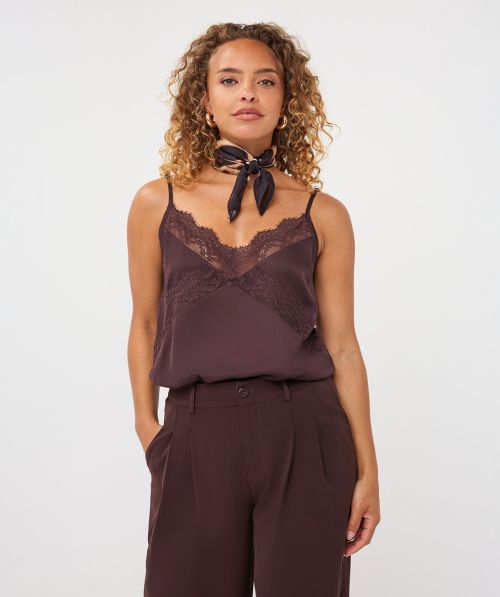 Camisole lace satin