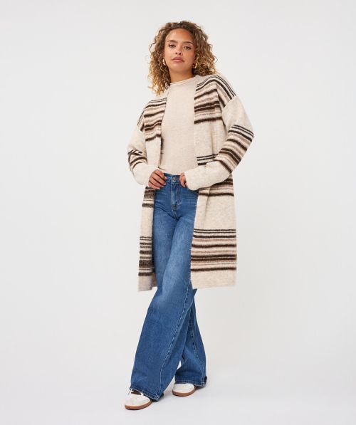 Cardigan horizontal striped
