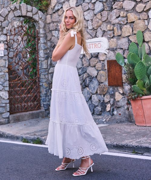 Dress smock broderie