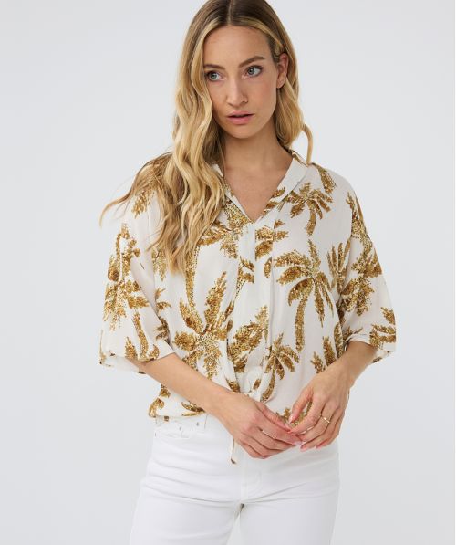 EsQualo Blouse Paradise Palm