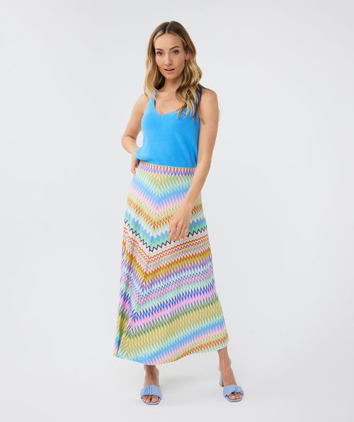 EsQualo Skirt long Ocean Wiggle