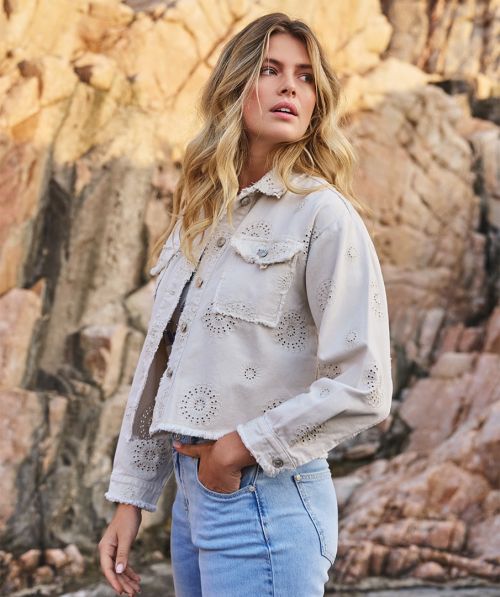 EsQualo Jacket embroidery flower