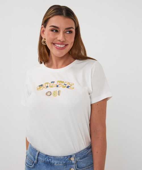 T-shirt beading “Soleil”
