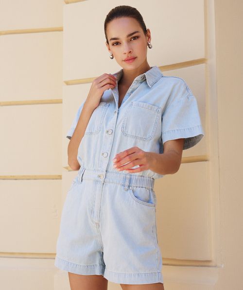 Jumpsuit short Light Denim