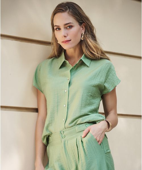 Blouse batwing light crinkle