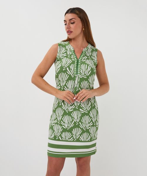 Dress slv/lss Tropcial print