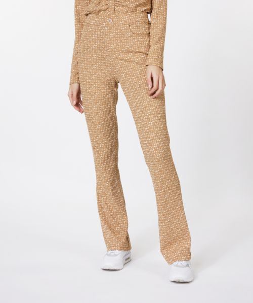 Trousers flair space dye knit