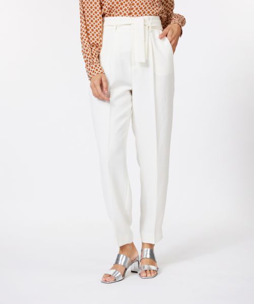 EsQualo Trousers paperbag city stretch