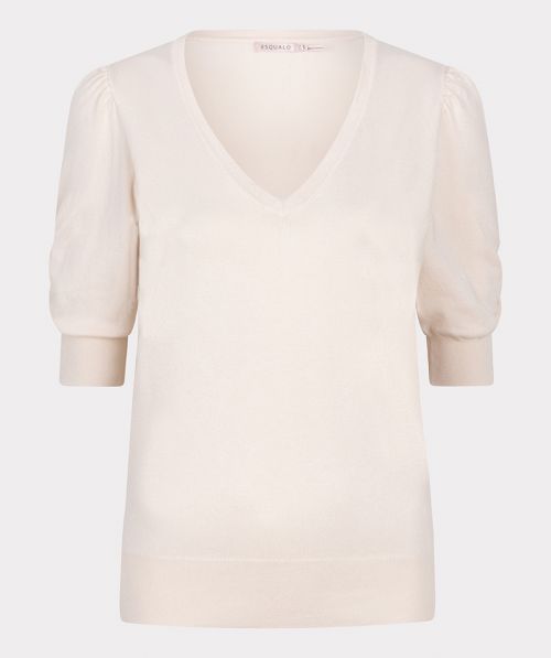 EsQualo Sweater v-neck gathering