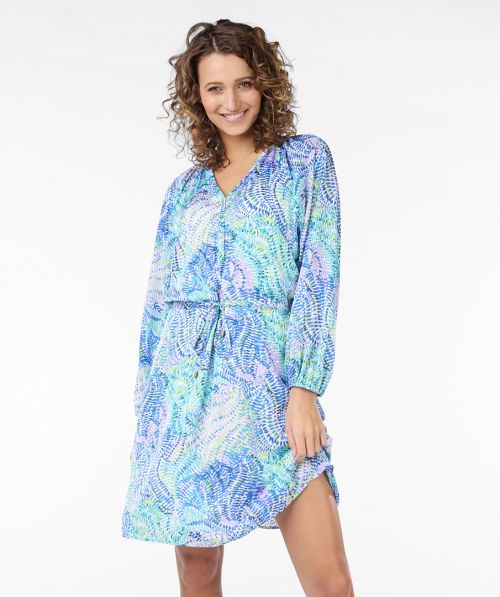 EsQualo Dress short Bayside Leaves
