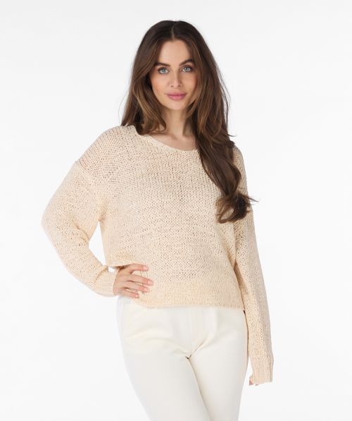 EsQualo Sweater v-neck tape yarn