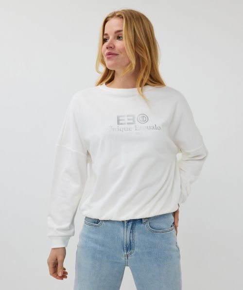 EsQualo Sweater rubber print "EE"