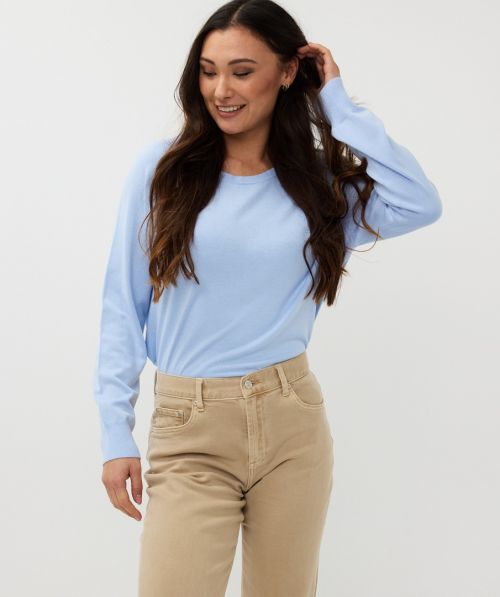 EsQualo Sweater raglan basic knit