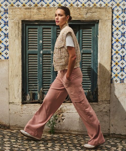 EsQualo Trousers wide cargo city