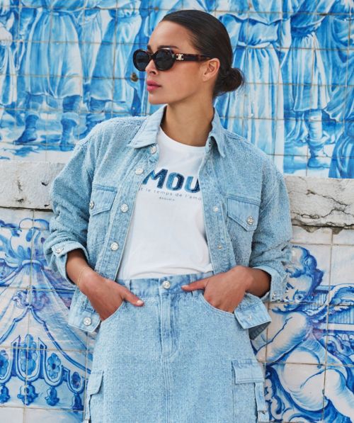 EsQualo Jacket jeans damaged