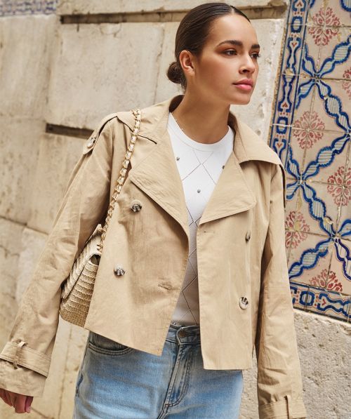EsQualo Coat short trenchcoat